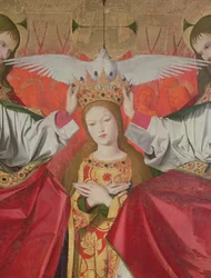 Detalle de la Coronación de la Virgen, 1453-54